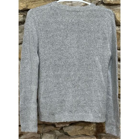 Women’s Grey Super Soft Classic Modest Button Down Knit Cardigan Size Small - Picture 4 of 6